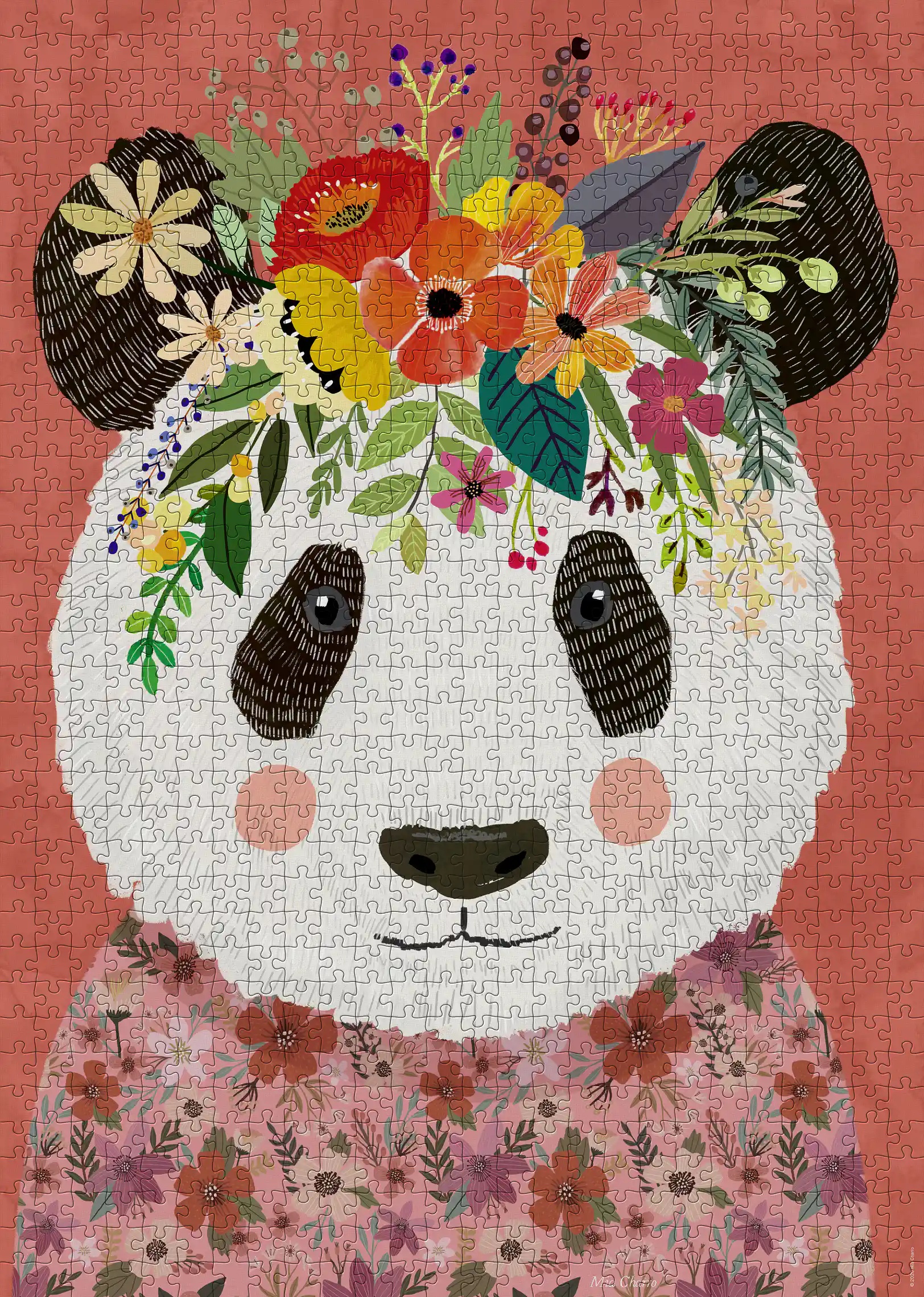Panda fofinho, quebra-cabeça Heye 1000 peças