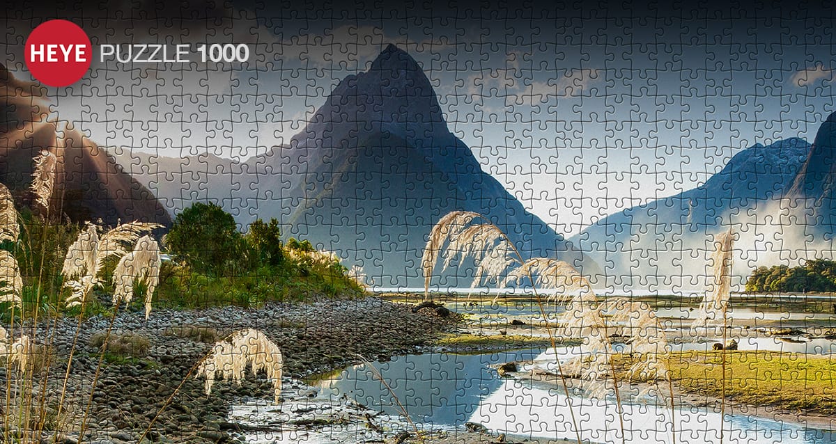 Fiorde Milford Sound, quebra-cabeça Heye 1000 peças