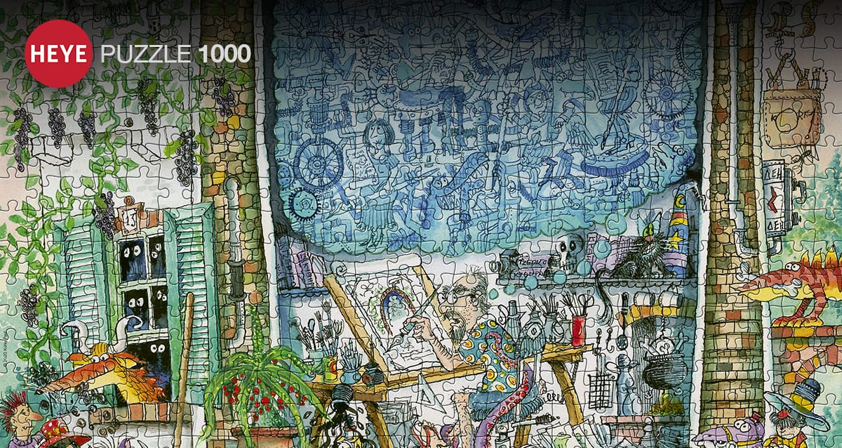 Mente de artista, quebra-cabeça Heye 1000 peças