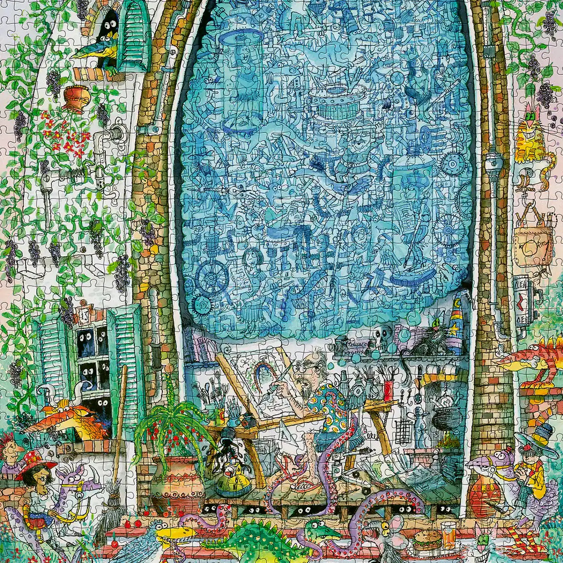 Mente de artista, quebra-cabeça Heye 1000 peças