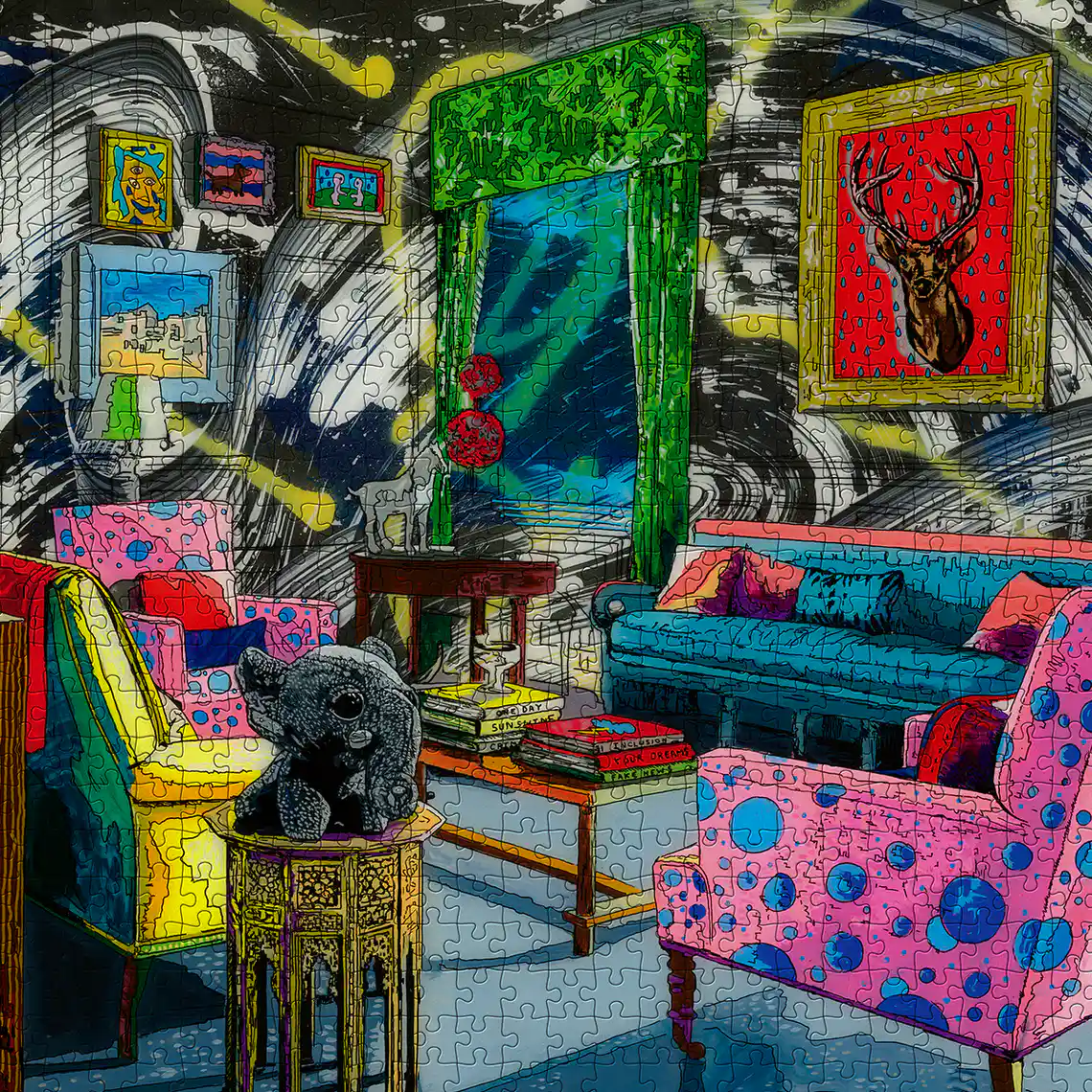 Heyme400%　シークレット Sala com cervo, quebra-cabeça Heye 1000 peças