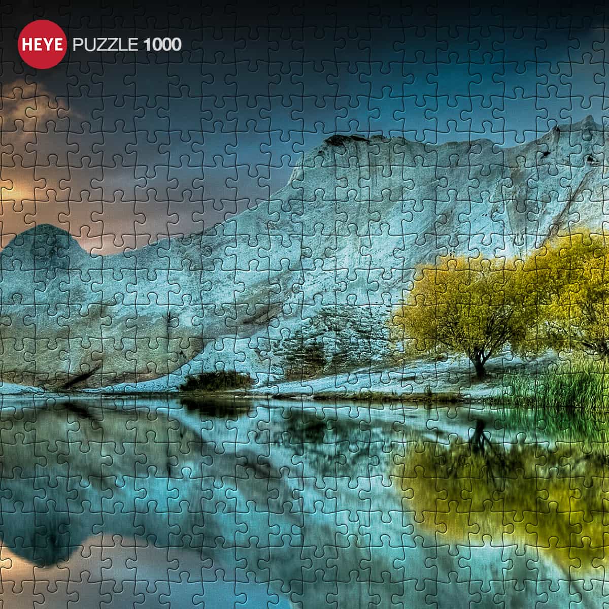 Puzzle　511MS Lago azul, quebra-cabeça Heye 1000 peças